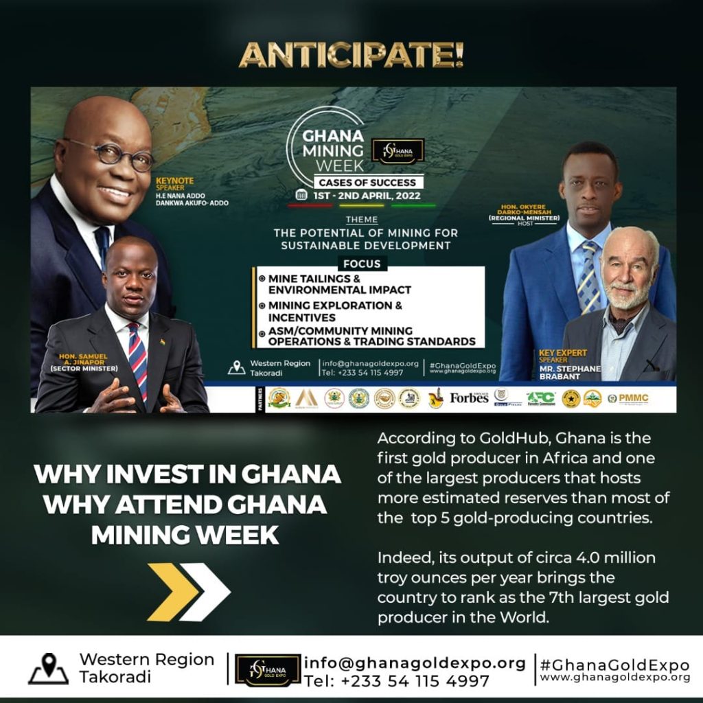 3rd Edition of the Ghana Gold Expo Mining Week 2022.